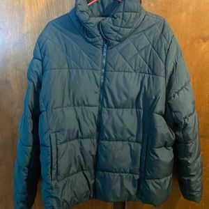 Old Navy women’s puffer winter jacket forest green XXL